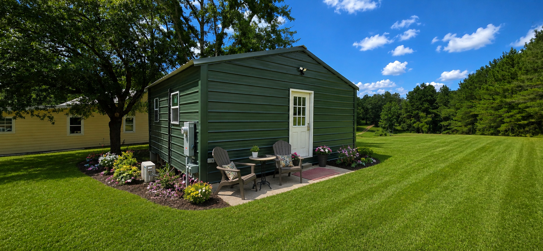 Green tiny home at The Pearl
