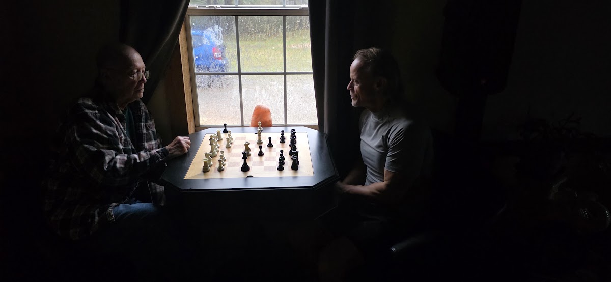 Chess by the window at The Pearl